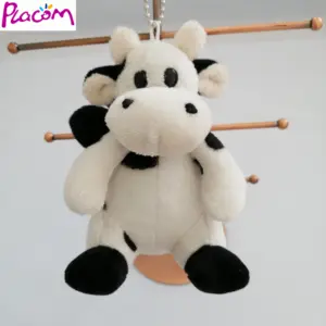 Custom stuffed cow keychain plush cow pendant stuffed animal keychain