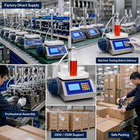 Machine de remplissage automatique de liquides en acier inoxydable avec capteur de pesage pour shampoing et lait