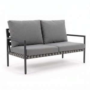 Canapé minimaliste 2 places en aluminium avec tissu anti-UV pour réception de <span class=keywords><strong>jardin</strong></span> et salon de mariage - Product Image 3
