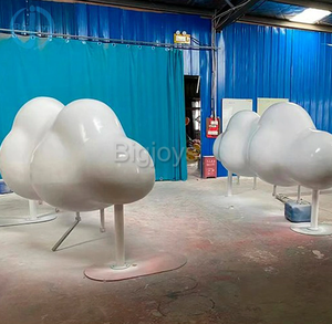 Manège balançoire nuage blanc de haute qualité en plastique pour 2 personnes, pour parcs d'attractions intérieurs/extérieurs, pour enfants, à vendre - Product Image 5