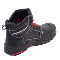 Botas de Seguridad al por Mayor, Botas de Trabajo con Puntera de Material Compuesto y Cuero Genuino, Suela de Goma PU para la Industria de la Construcción