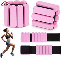 Ensemble de 2 poids réglables en silicone pour poignets et chevilles, poids portables pour bras et jambes, idéal pour la gym, le yoga, le pilates, le cardio, l'entraînement de force, pour hommes et femmes