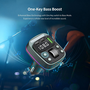 Portable <strong>Car</strong> Kit PD Fast Charge Dual USB <strong>Hands</strong>-<strong>Free</strong> Phone Charger BT5.0 MP3 Player Wireless FM Transmitter 10m Range Cigarette - Product Image 5