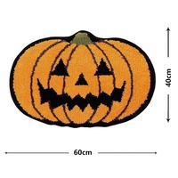 Halloween-Kürbis Polyester Kunstkaschmir 10mm Dicke Moderne Neuartige Maschinell Gefertigte Fußmatte Heimdekoration