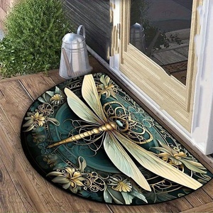 Tapis de sol lavable en carrelage semi-rond moderne de style américain transfrontalier tapis de <span class=keywords><strong>porte</strong></span> <span class=keywords><strong>d</strong></span>'<span class=keywords><strong>entrée</strong></span> de maison imprimé <span class=keywords><strong>d</strong></span>écoratif antidérapant Temu - Product Image 3