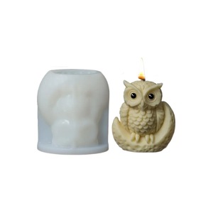 Owl Scented Candle Silicone Mold Animal Figurine DIY Candle Plaster Crystal Epoxy Mold - Product Image 5