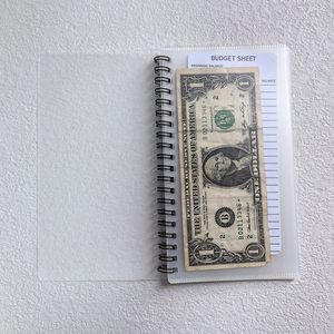 Nuovo prodotto in <span class=keywords><strong>plastica</strong></span> smerigliata busta di denaro tascabile popolare raccoglitore portafoglio a6 Journal Notebook a spirale personalizzato - Product Image 4