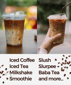 Gobelet carré en plastique PET transparent jetable avec couvercle pour boissons froides, café glacé, matcha, gâteau, pudding 10/12/14/16/20/22/24oz - Product Image 5