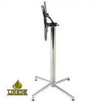 Base de table pliante en aluminium sur mesure avec design empilable pour projets OEM