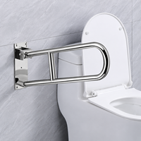 Barres d'appui de sécurité en acier inoxydable pour toilettes, douches et salles de bain, design pliable antidérapant pour les besoins d'accessibilité des personnes