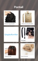 Queue de cheval naturelle en cheveux humains avec clips, extension 100g, perruque queue de cheval complète, cheveux brésiliens, chignon queue de cheval noir brun