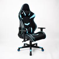 Chaise de bureau de style racing en cuir de qualité supérieure, chaise de jeu confortable pour PC avec coussin de soutien lombaire