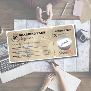 Pasaporte de Viaje Sorpresa <span class=keywords><strong>para</strong></span> Raspar, Regalo Romántico Personalizable <span class=keywords><strong>para</strong></span> el Día de San Valentín y Aniversario de Parejas - Product Image 5