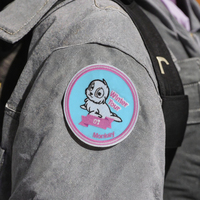 Écussons brodés personnalisés en forme de fleur, thermocollants, avec logo 3D en relief pour vêtements et chapeaux - Badges à coudre ou à presser à chaud