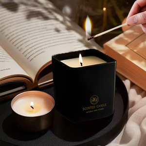 <span class=keywords><strong>Bougeoir</strong></span> en verre noir de luxe 8oz Vente en gros <span class=keywords><strong>fait</strong></span> <span class=keywords><strong>maison</strong></span> aromathérapie - Product Image 4