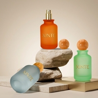 Nouvelle Tendance – Flacon de Parfum Cylindrique en Verre Dépoli Haut de Gamme pour Cosmétiques, 50ml, 30ml, 100ml, avec Atomiseur et Emballage Boîte