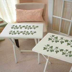 Pochoirs à grandes feuilles pour la <span class=keywords><strong>peinture</strong></span> sur bois, toile - Ensemble de pochoirs à <span class=keywords><strong>peinture</strong></span> réutilisables - Pochoirs à feuilles pour murs, meubles et enseignes - Scr - Product Image 6