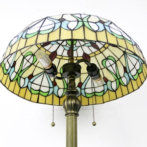 LongHuiJing lampada da terra in stile Tiffany reale 63 pollici lampada da terra in vetro colorato alto lampade da terra glicine - Product Image 6