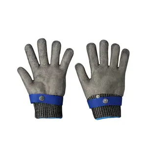 Snijbestendige Duurzame Roestvrije Slager 316 L Roestvrijstalen Gaas Metalen Draad Snijbescherming Handschoenen