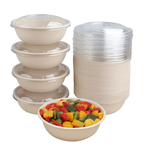 Round Custom Takeaway Biodegradable Sustainable Eco Friendly Corn Starch Soup Bowls <b>Simple</b> <b>Microwavable</b> Stackable - Product Image 1