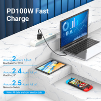 Câble USB 2.0 C vers C Vention 5A, câble USB-C vers USB-C 100W, câble USB-C rapide, style à angle droit