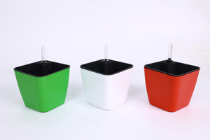 High Quality Injection Molded PP <b>Plastic</b> Self Watering Flower Pots Modern Square Planter Boxes B2B Wholesale Supplier - Product Image 4