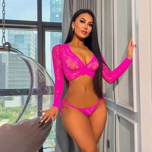 Bodystockings sexy vidéo 18 sexy ensemble de lingerie bikini en dentelle pour femmes sexy 2 pièces ensemble de soutien-gorge et de culotte sous-vêtements sexy pour femmes lingerie érotique - Product Image 1