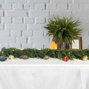Guirnalda <span class=keywords><strong>de</strong></span> <span class=keywords><strong>Navidad</strong></span> duradera <span class=keywords><strong>de</strong></span> moda <span class=keywords><strong>de</strong></span> PVC verde Artificial, manto <span class=keywords><strong>de</strong></span> chimenea, puerta, ventana, pared, decoración <span class=keywords><strong>de</strong></span> vacaciones, colgante <span class=keywords><strong>para</strong></span> interiores y exteriores - Product Image 5