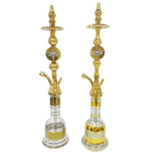 Ensemble de narguilé égyptien de grande taille de <span class=keywords><strong>30</strong></span> pouces en alliage de métal Sheesha égyptien Hubbly Chicha Hookahs de luxe - Product Image 2