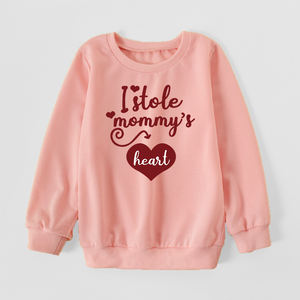 <span class=keywords><strong>Sudadera</strong></span> personalizada con estampado de letras <span class=keywords><strong>y</strong></span> corazones para el Día de San Valentín para mamá <span class=keywords><strong>y</strong></span> yo, traje a juego para madre <span class=keywords><strong>y</strong></span> niña, ropa familiar con logotipo privado - Product Image 5