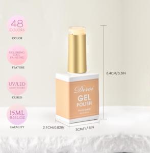 Deroi Pastel Color Gel Esmalte Set 48 Colores 15ml TPO HEMA Libre Gel Esmalte Set Esmalte En Gel OEM ODM Disponible - Product Image 6