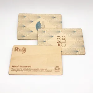 Smart Nfc Rfid Card Laser Gegraveerde Eco Vriendelijke Houten Kaart
