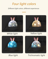 Veilleuse LED DREAMS'LIGHT blanc chaud rechargeable avec télécommande et scènes de projection, boîte à musique