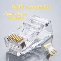 Connecteur réseau RJ45 Cat6 UTP non blindé 8P8C plaqué or pour câble Ethernet LAN – Prix usine, vente en gros