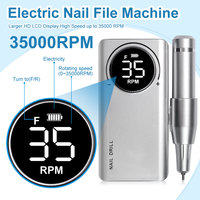 Perceuse à ongles portable rechargeable par USB 35000 tr/min polisseuse à ongles électrique avec mèches à ongles