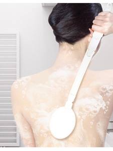 Juego de cepillos de ducha de mango largo 3 en 1, depurador de espalda plegable de 19 "con cepillo suave, esponja y piedra pómez, Kits de herramientas Exfoliantes corporales - Product Image 5