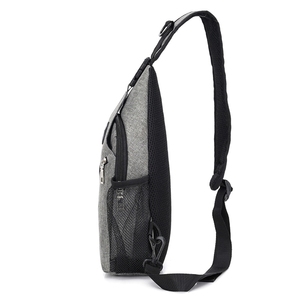 Custom logo BRANDED's Vogue Korean nylon raincoat breasted breasted MENS usb sports messenger bag - Product Image 4