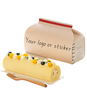 Disposable strip swiss roll cake packaging box