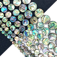 Vente flash - Chaîne de perles rondes en acrylique imitation coquille d'ormeau