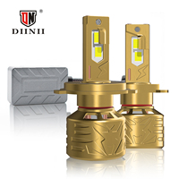 L6-H4 30000LM 300W 12V 6000K Phares LED de voiture haute puissance H4/H7/H8/H11 9005 Tube en cuivre triplex Aluminium