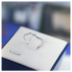 Anillos de Moda para Mujer, Anillo de Compromiso de Aleación Blanca con Engaste Pavé, Diseño Minimalista, Estilo Europeo, Banda Lisa - Product Image 2