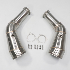 Collecteurs d'échappement Valvetronic pour AUDI RS6 RS7 C8 4.0L - Acier inoxydable 304 finition brossée 1,5 mm d'épaisseur, soudure écaille de poisson dorée - Product Image 6