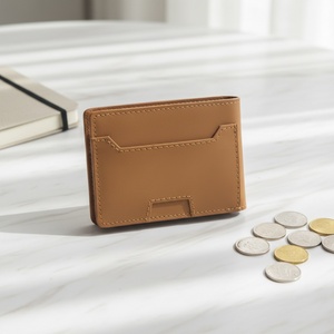 กระเป๋าสตางค์แบบหนีบป้องกันการโจรกรรม Boshiho Business ขนาดเล็ก ดีไซน์เฉพาะตัว พร้อมช่องใส่บัตรแบบป๊อปอัพ ป้องกัน RFID  วัสดุหนังแท้ - Product Image 2