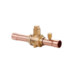 Válvula de bola de tres vías con conexión a presión de 1 pulgada para equipos de refrigeración de uso industrial - Product Image 1