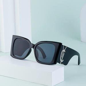 Gafas de Sol Estilo Yang Shulin, Protección UV400, Montura de PC Marrón, Gafas de Sol Extra Grandes para Mujer - Product Image 5