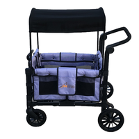 Poussettes cargo pliables pour bébés avec 2 sièges hauts face à face Poussette double 2 en 1 pour enfants