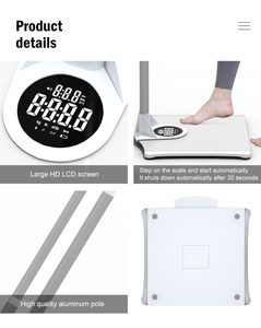 Plataforma Digital Ultrasonic 180kg 1. 8 Meter Electronic <span class=keywords><strong>Height</strong></span> Measuring Body Weight Scale Com Escalas de Altura - Product Image 2