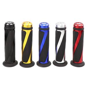 7/8 "evrensel motosiklet gidonu sapları alüminyum motosiklet kolu kavrama kauçuk kolu kavrama için motosiklet aksesuarları ve parçası - Product Image 1