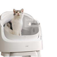 Bac à litière intelligent autonettoyant pour chat, toilette automatique à ouverture supérieure, surveillance par application WiFi, grand espace pour plusieurs chats