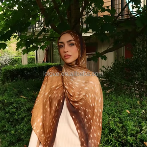 Velaモーダル軽量通気性花柄デジタルショルダーヘッドスカーフショールソフトレーヨンビスコース織りエスニックヒジャーブレディースデイリーウェア - Product Image 2